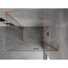 Mexen Mist-H L Duo Duschkabine, schwingtür, 75 x 90 cm, transparent, gebürstetes Kupfer - 8A5L-075L-090P-65-00