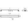 Mexen Flat 360° M15 odpływ liniowy obrotowy 100 cm, czarny - 1724100-40
