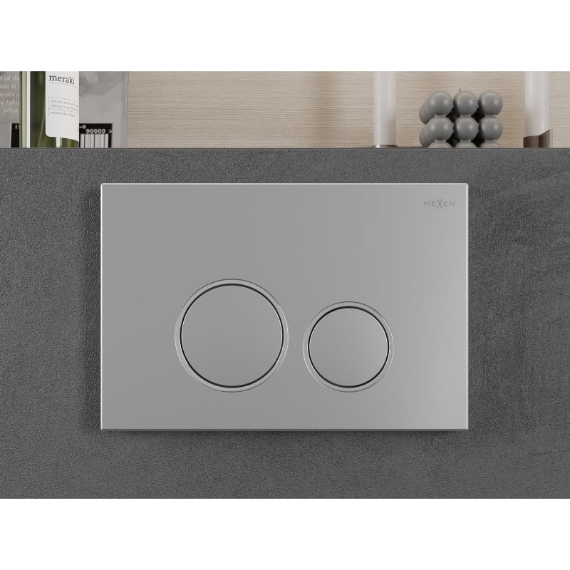 Mexen Fenix 05  flush button, matt chrome - 600502