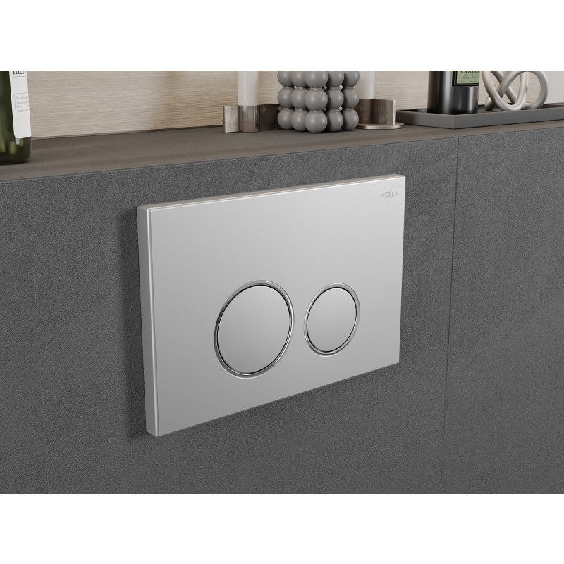 Mexen Fenix 05  spoelknop, mat chroom - 600502