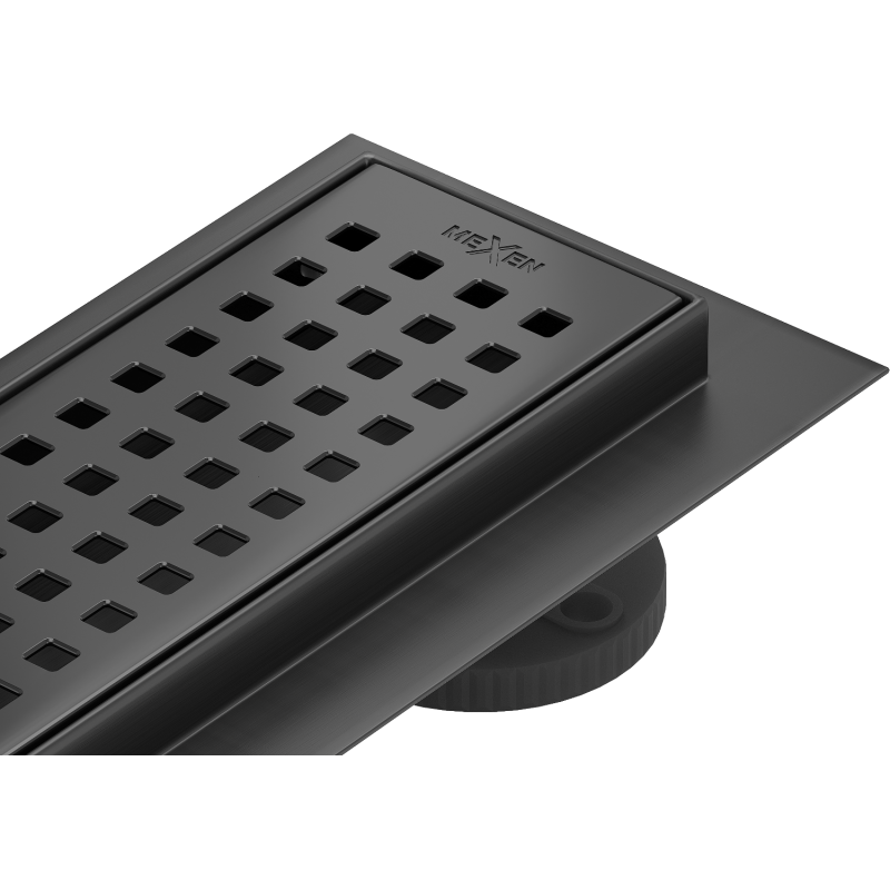 Mexen Flat 360° M08 rotativ lineare Entluedung 80 cm, schwaarz - 1725080-40