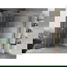 Mexen Mist-H L Duo draaideur douchecabine 100 x 95 cm, transparant, goud - 8A5L-100L-095P-50-00