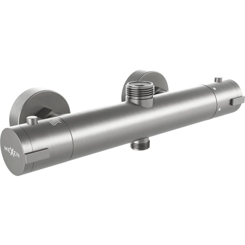 Mexen Kai rubinetto doccia termostatico, gun gray spazzolato - 77150-66