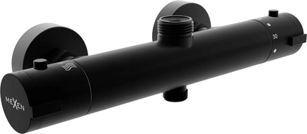 Mexen Kai grifo de ducha termostático, negro - 77150-70