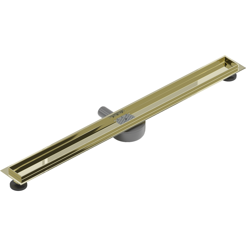 Mexen Flat 360° roterande 80 cm linjeavlopp, guld - 1540080