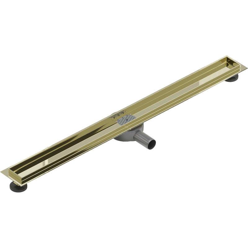 Mexen Flat 360° rotary linear drain body 100 cm, gold - 1540100