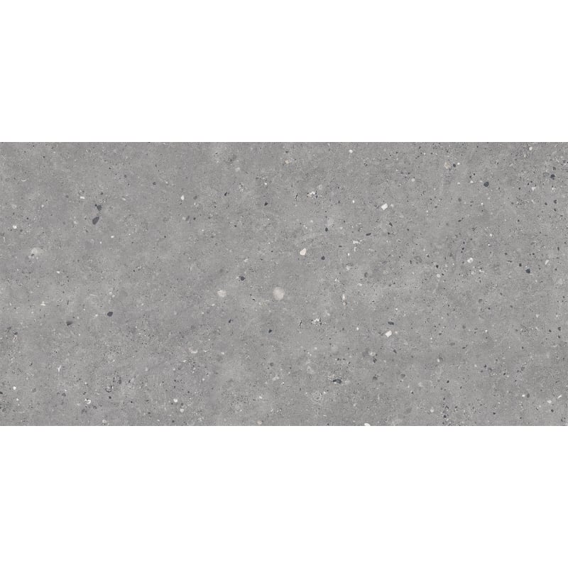 Mexen Flakes Amostra de grés esmaltado retificado cinza G1, ladrilho de piso e parede, entalhe - TL411-00-S