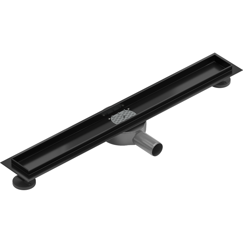 Mexen Flat 360° rotary linear drain body 60 cm, black - 1740060