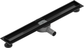 Mexen Flat 360° roterende douchegootbehuizing 60 cm, zwart - 1740060