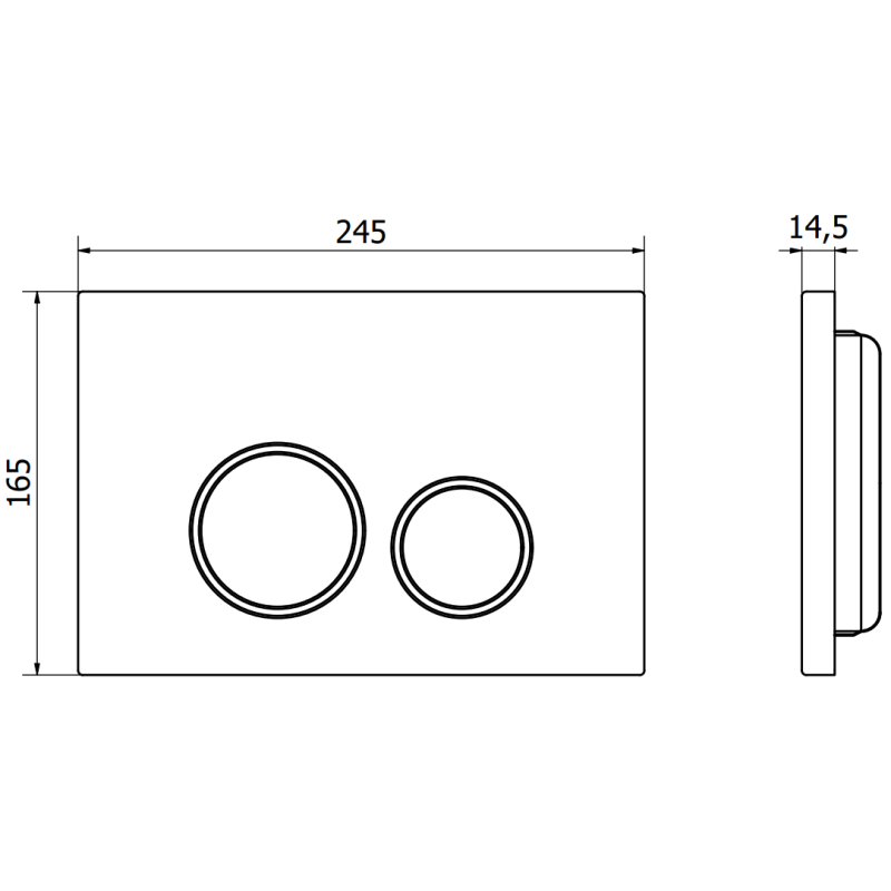 Mexen Fenix 06 flush button, golden champagne - 600624
