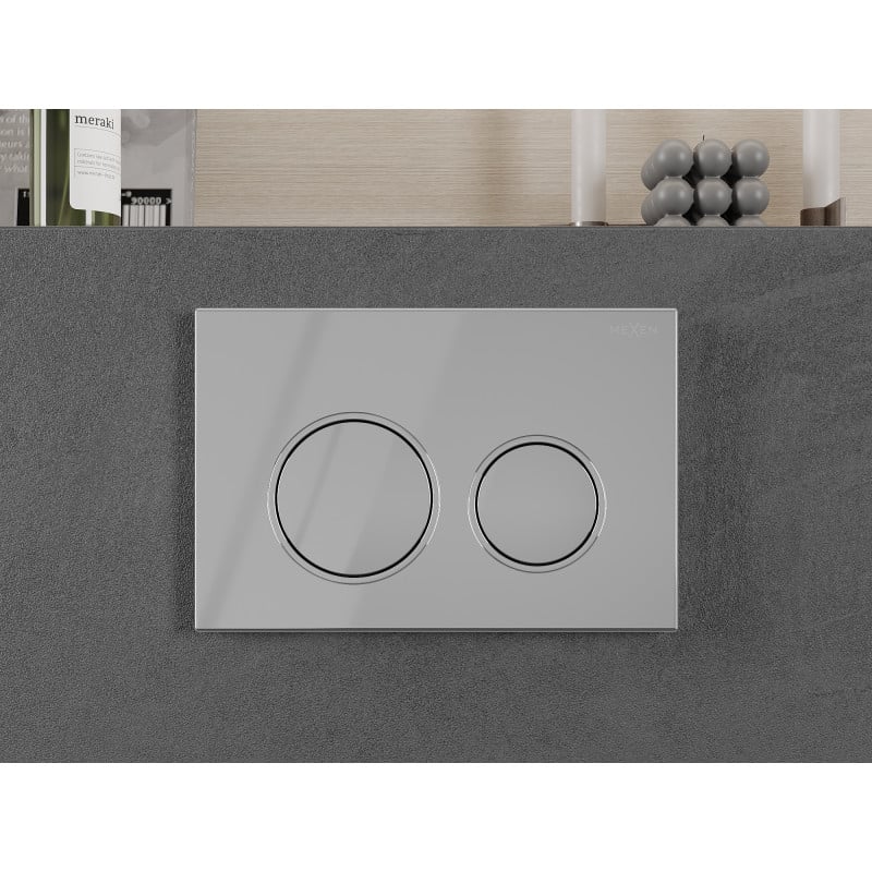 Mexen Fenix 07 XS spolningsknapp, blank krom - 600701