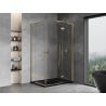 Mexen Mist-H L Duo Duschkabine schwenkbar 85 x 120 cm, transparent, gold - 8A5L-085L-120P-50-00
