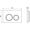 Mexen Fenix 07 XS spoelknop, mat chroom - 600702