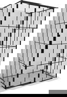 Mexen Rox-3S L 3-seitige Duschkabine, rechte Schiebetür, 160 x 95 cm, schwarzes Gitter, schwarz - 8C2L-160-095-70-77-3S-P