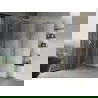 Mexen Mist-H L Duo douchecabine scharnierend 70 x 70 cm, transparant, geborsteld goud - 8A5L-070L-070P-55-00