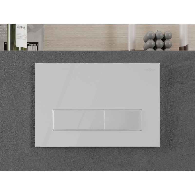 Mexen Fenix 09 botão de descarga, branco brilhante - 600900