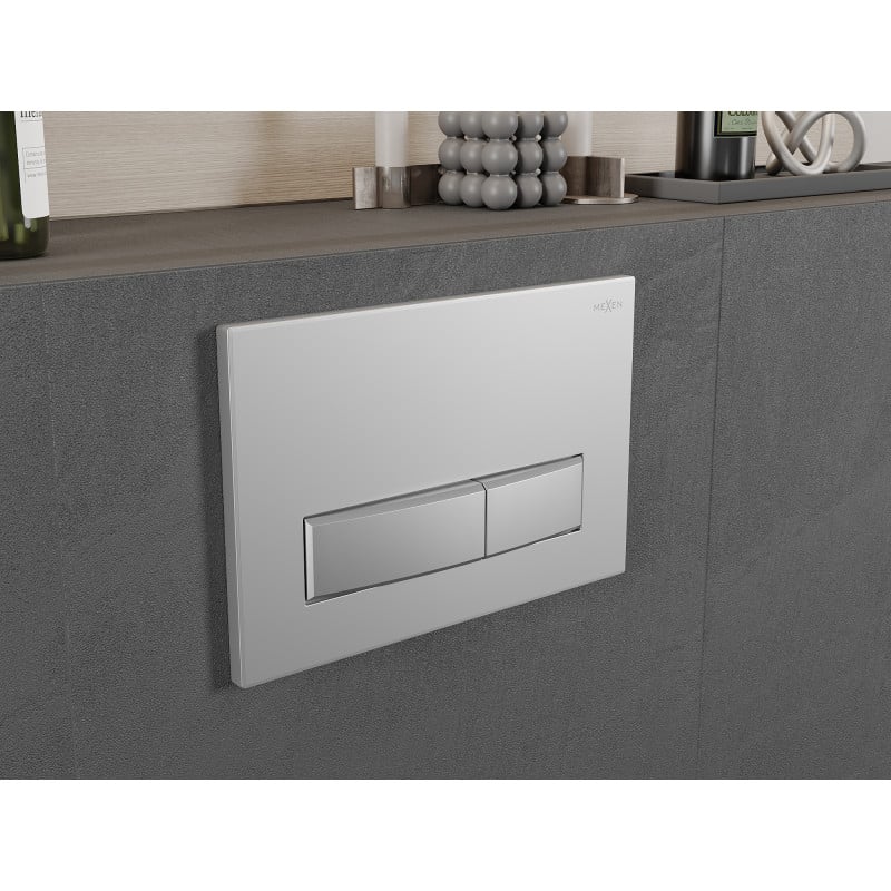 Mexen Fenix 09 spoelknop, mat chroom - 600902