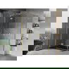 Mexen Mist-H L Duo Duschkabine, schwenkbar 85 x 70 cm, transparent, gebürstet gold - 8A5L-085L-070P-55-00