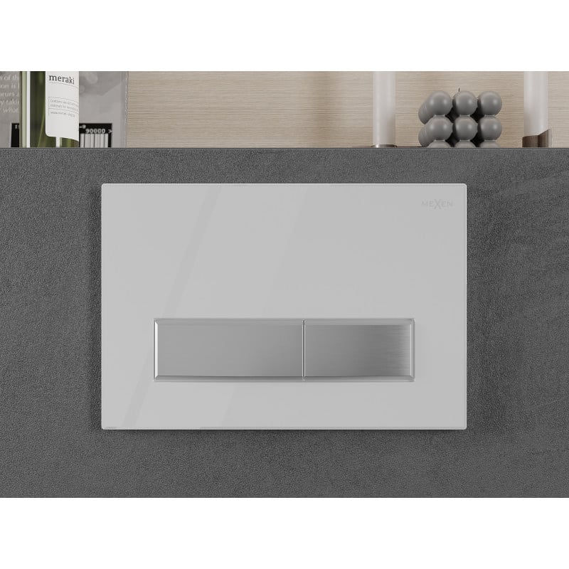 Mexen Fenix 09 flush button, white/chrome glossy - 600992