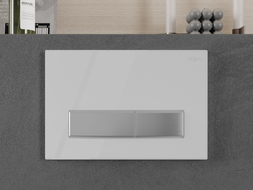 Mexen Fenix 09 skalošanas poga, balta/spīdošs hroms - 600992