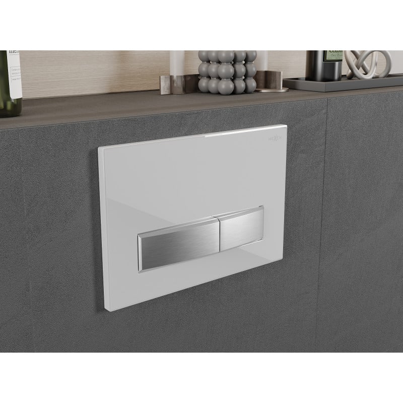 Mexen Fenix 09 flush button, white/chrome glossy - 600992