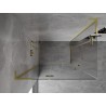 Mexen Mist-H L Duo levo zgibna tuš kabina 120 x 80 cm, prozorna, ščetkano zlato - 8A5L-120L-080P-55-00