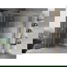 Mexen Mist-H L Duo douchecabine scharnierend 100 x 95 cm, transparant, geborsteld goud - 8A5L-100L-095P-55-00