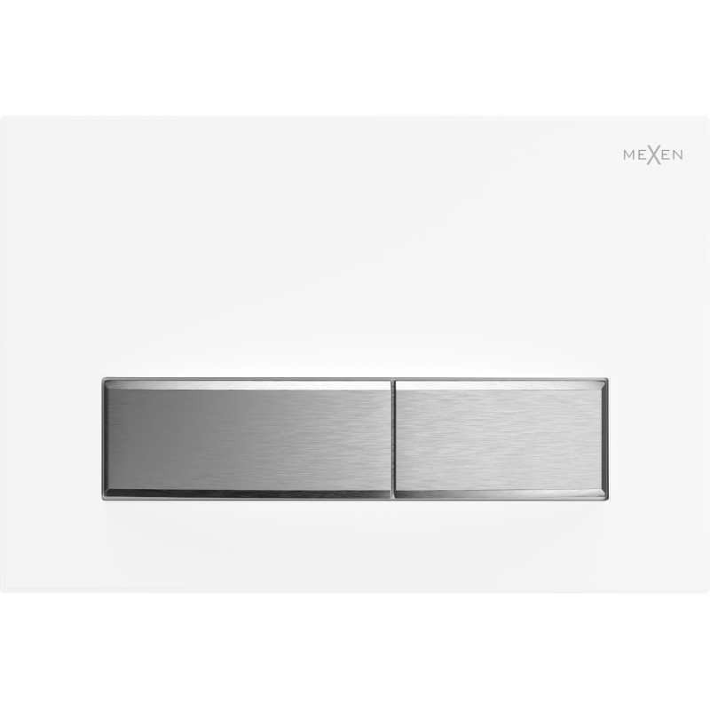 Mexen Fenix 09 spoelknop, wit/mat chroom - 600929