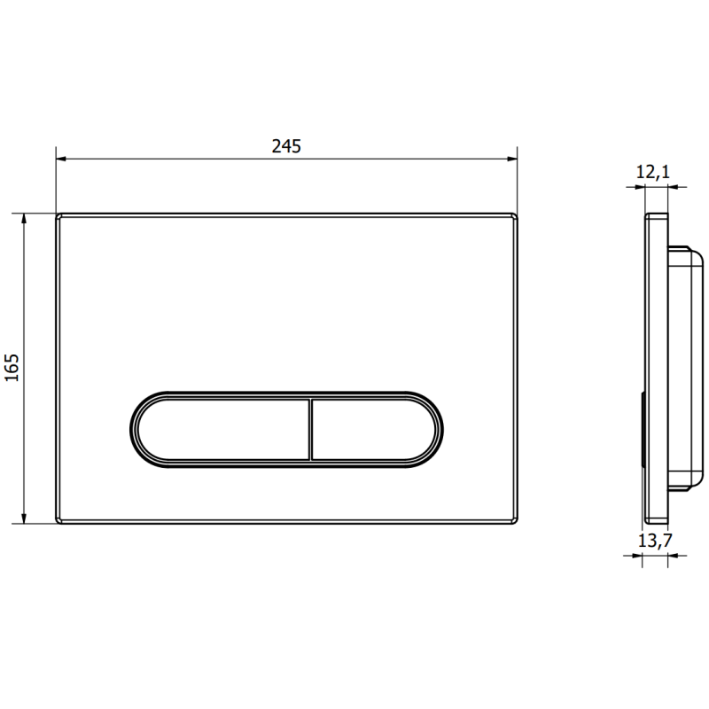 Mexen Fenix 11 flush button, rose gold - 601105