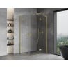 Mexen Mist-H L Duo Duschkabine mit Drehtür 70 x 120 cm, transparent, gebürstetes Gold - 8A5L-070L-120P-55-00