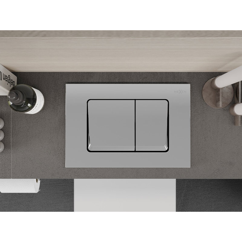 Mexen Fenix 10 XS Flush Button, Shiny Chrome - 601001