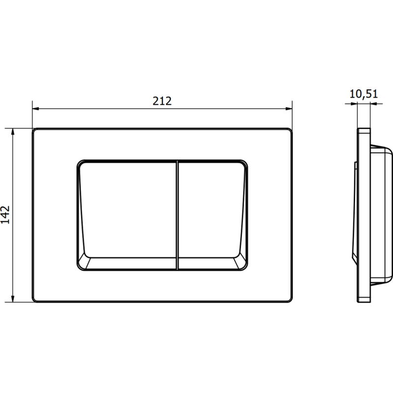 Mexen Fenix 10 XS spoelknop, zwart mat - 601003