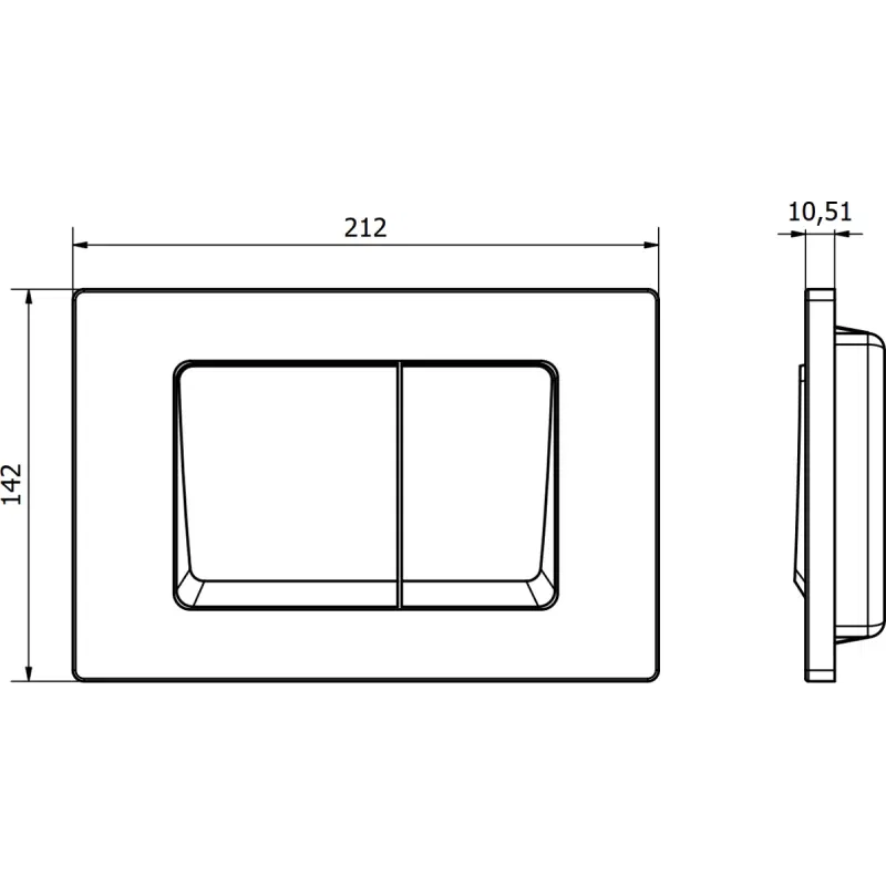 Mexen Fenix 10 XS Spültaste, schwarz matt - 601003