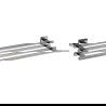 Mexen Arno étagère pour serviette, chrome noir - 7020720-73