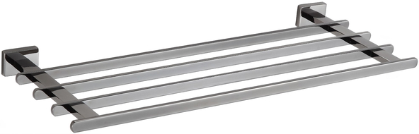 Mexen Arno estante para toallas, cromo negro - 7020720-73