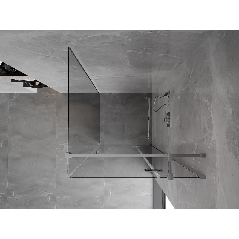 Mexen Mist-H T pöörduksega dušikabiin parempoolne 90 x 90 cm, läbipaistev, kroom - 8A5T-090-090-01-00-P