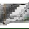 Mexen Mist H T Duschkabine Schwenkbar Rechts 100 x 100 cm, Transparent, Chrom - 8A5T-100-100-01-00-P