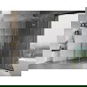 Mexen Mist H T Duschkabine Schwenkbar Rechts 100 x 100 cm, Transparent, Chrom - 8A5T-100-100-01-00-P