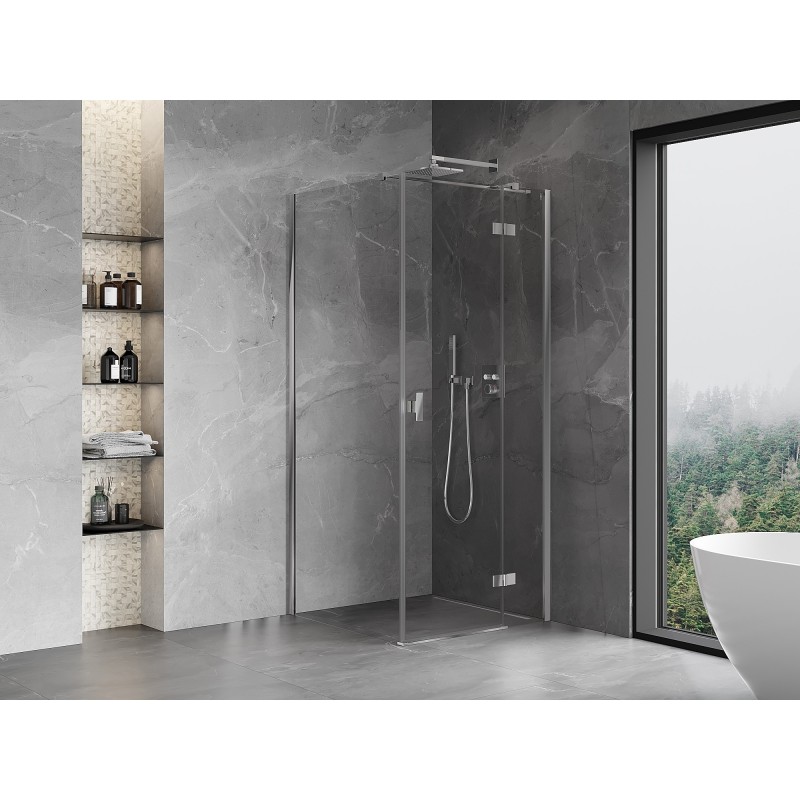 Mexen Mist-H T kabina prysznicowa uchylna prawa 120 x 120 cm, transparent, chrom - 8A5T-120-120-01-00-P