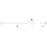 Mexen Arno handdoekhouder, wit - 7020724-20