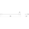 Mexen Arno towel rack, rose gold - 7020724-60