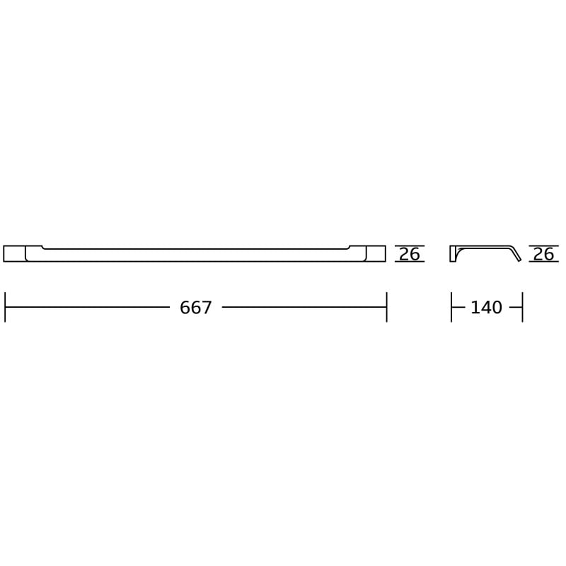 Mexen Rino double towel rail, gold - 7027025-50
