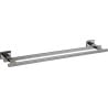 Mexen Arno double towel rack, black chrome - 7020725-73