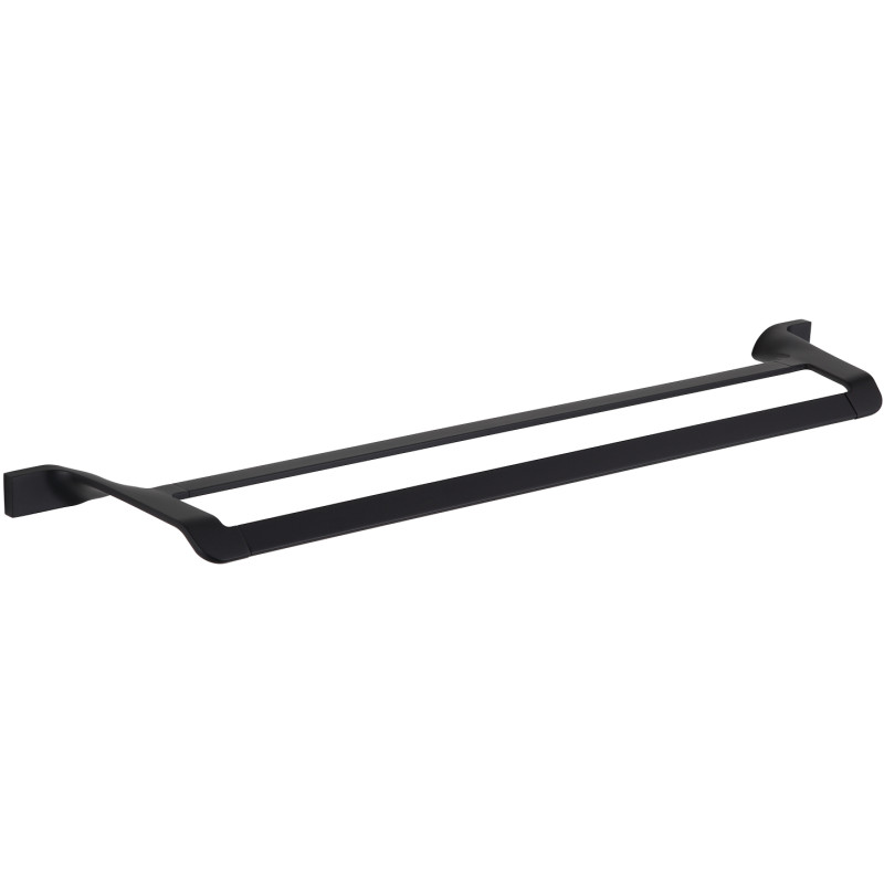 Mexen Rino dubbele handdoekhouder, zwart - 7027025-70