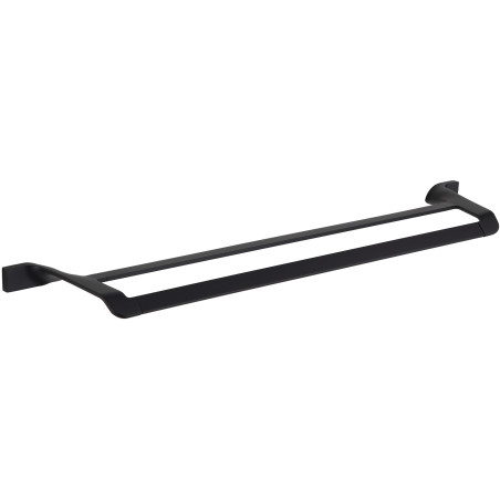 Mexen Rino doppelter Handtuchhalter, schwarz - 7027025-70