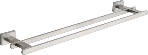 Mexen Arno doppelter Handtuchhalter, gebürsteter Nickel - 7020725-97