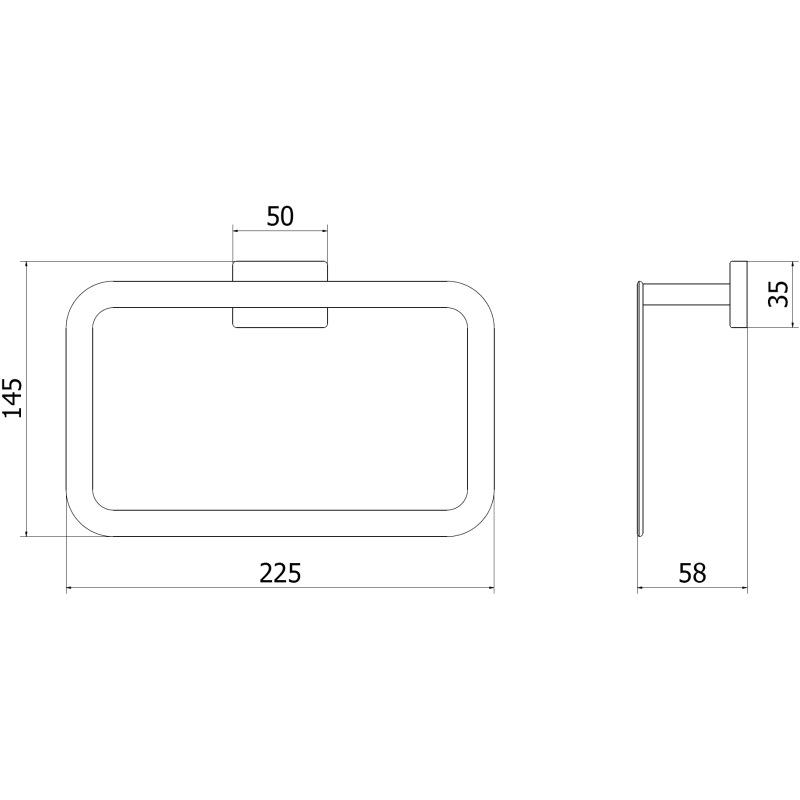 Mexen Arno porte-serviettes, blanc - 7020732-20