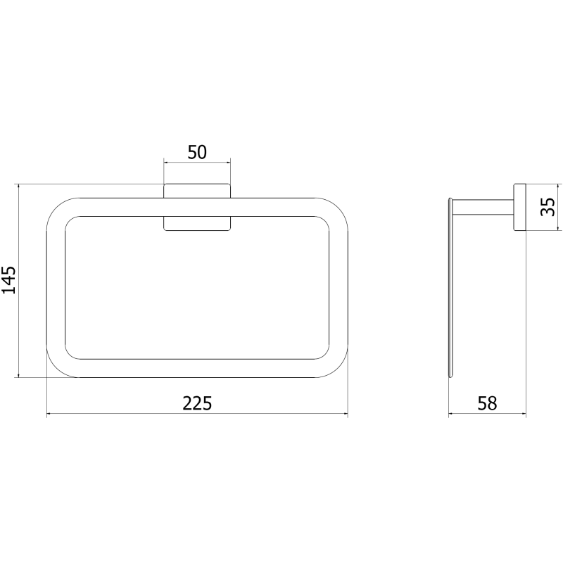 Mexen Arno Handtuchhalter, gebürstetes Nickel - 7020732-97