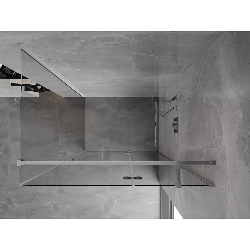 Mexen Mist-H T pareduššikabiin, parempoolne avatav 80 x 110 cm, läbipaistev, kroom - 8A5T-080-110-01-00-P