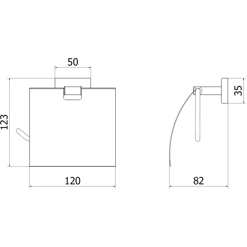 Mexen Arno Toilettenpapierhalter, Chrom - 7020733-00